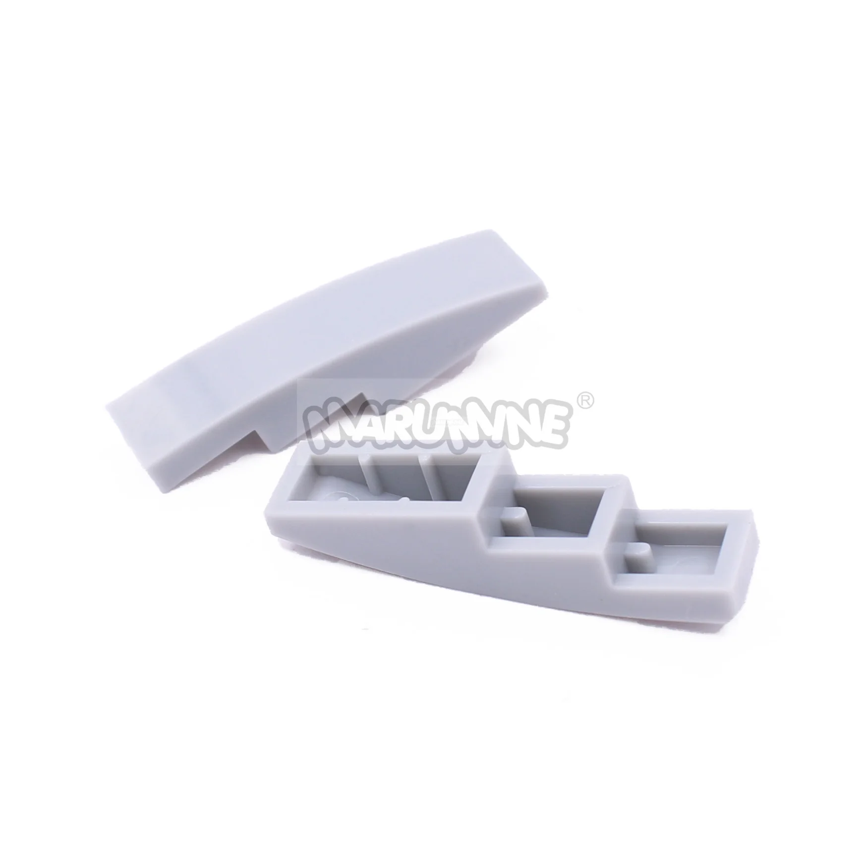 Marumine MOC أجزاء الطوب 4x1 المنحدر منحني 50 قطعة مجموعات السائبة بناء كتلة الجسيمات الملحقات متوافق مع 61678 11153