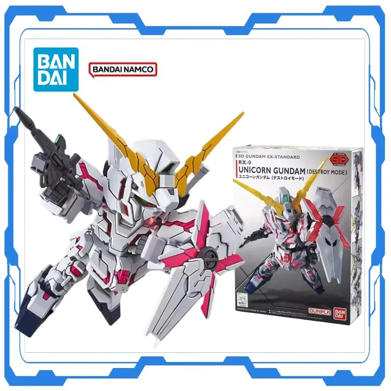 

Bandai Genuine Gundam Anime Model Action Figure Toy SDEX RX-0 Unicorn Gundam Destroy mode Model Action Doll Children'S Mecha Toy