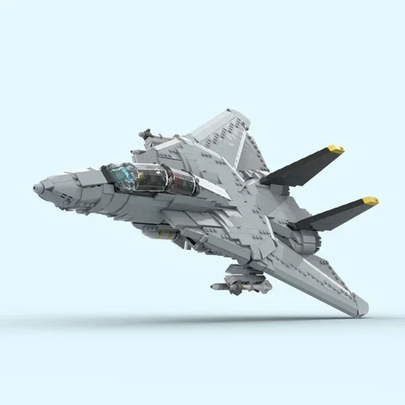 Moc-bloques de construcción modelo militar F 14D Super Tomcat Fighter, tecnología Modular, regalos, juguetes de Navidad, conjuntos de bricolaje, montaje