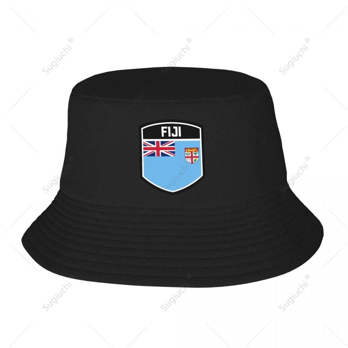 Fiji Flag Shield Bucket Hats Print Cool Fans Sun Shade Simple Classic Outdoor Summer Fisherman Caps Fishing Cap