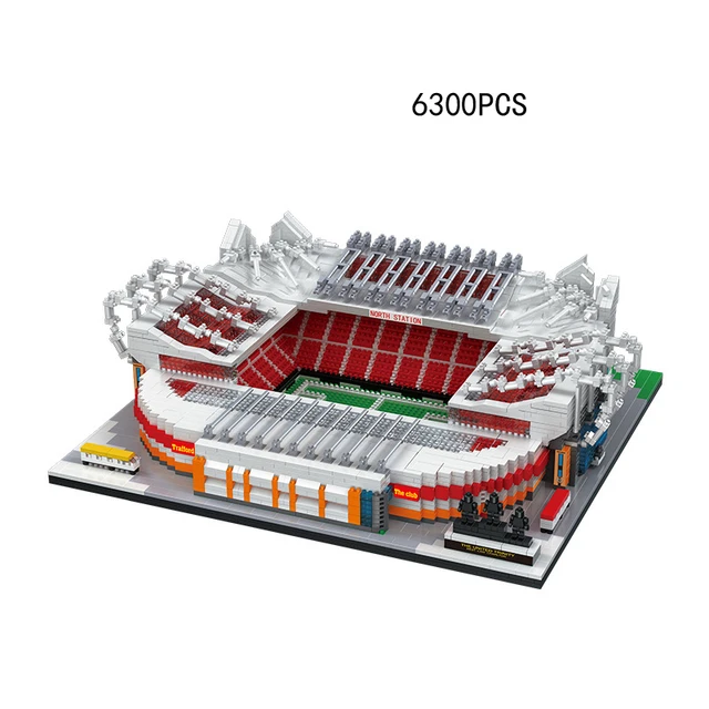 England soccer construction set Manchester United stadium building blocks Old Trafford football field replica toy Nanoblock