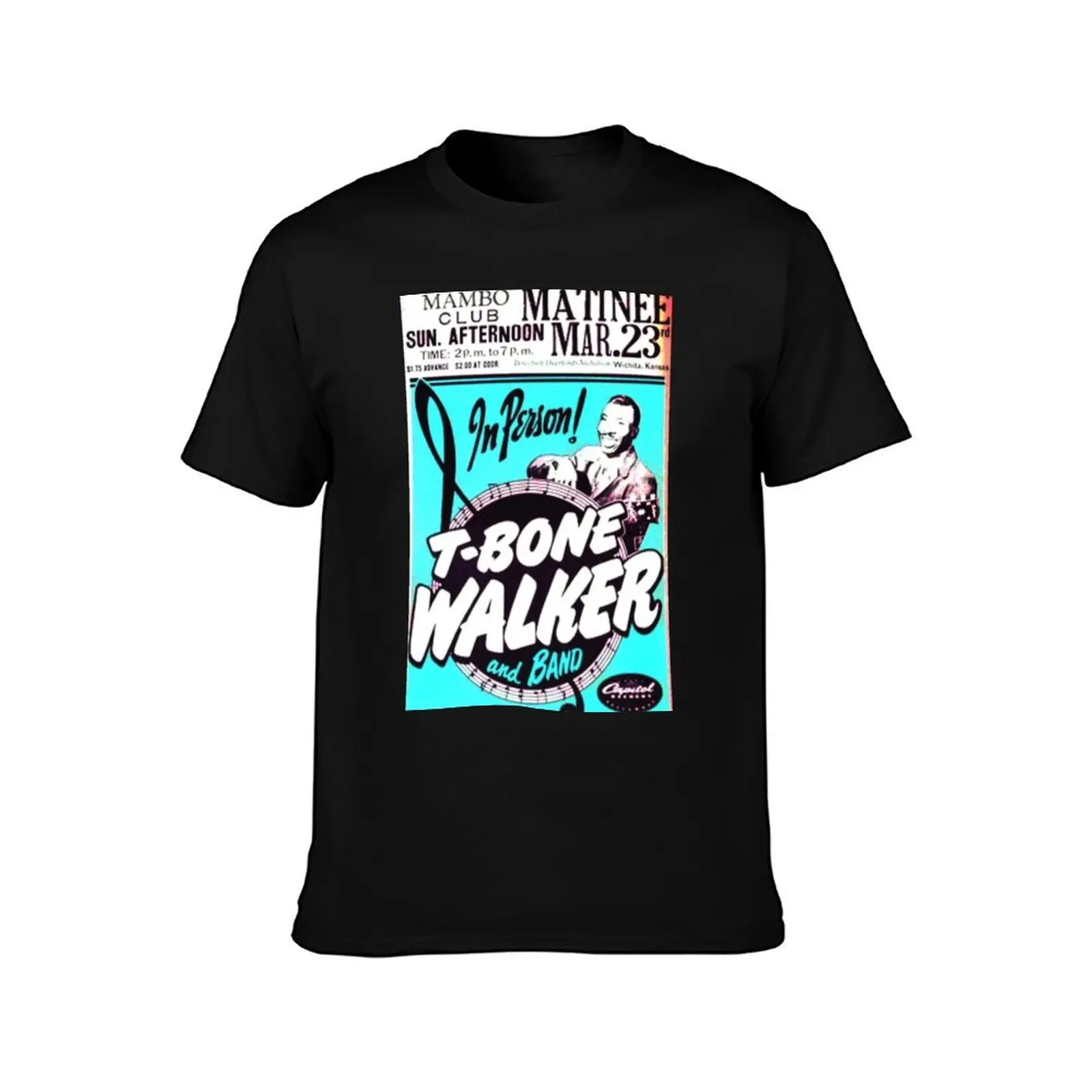 T- Bone Walker T-Shirt No Iron Casual Short Sleeve Top T-Shirt