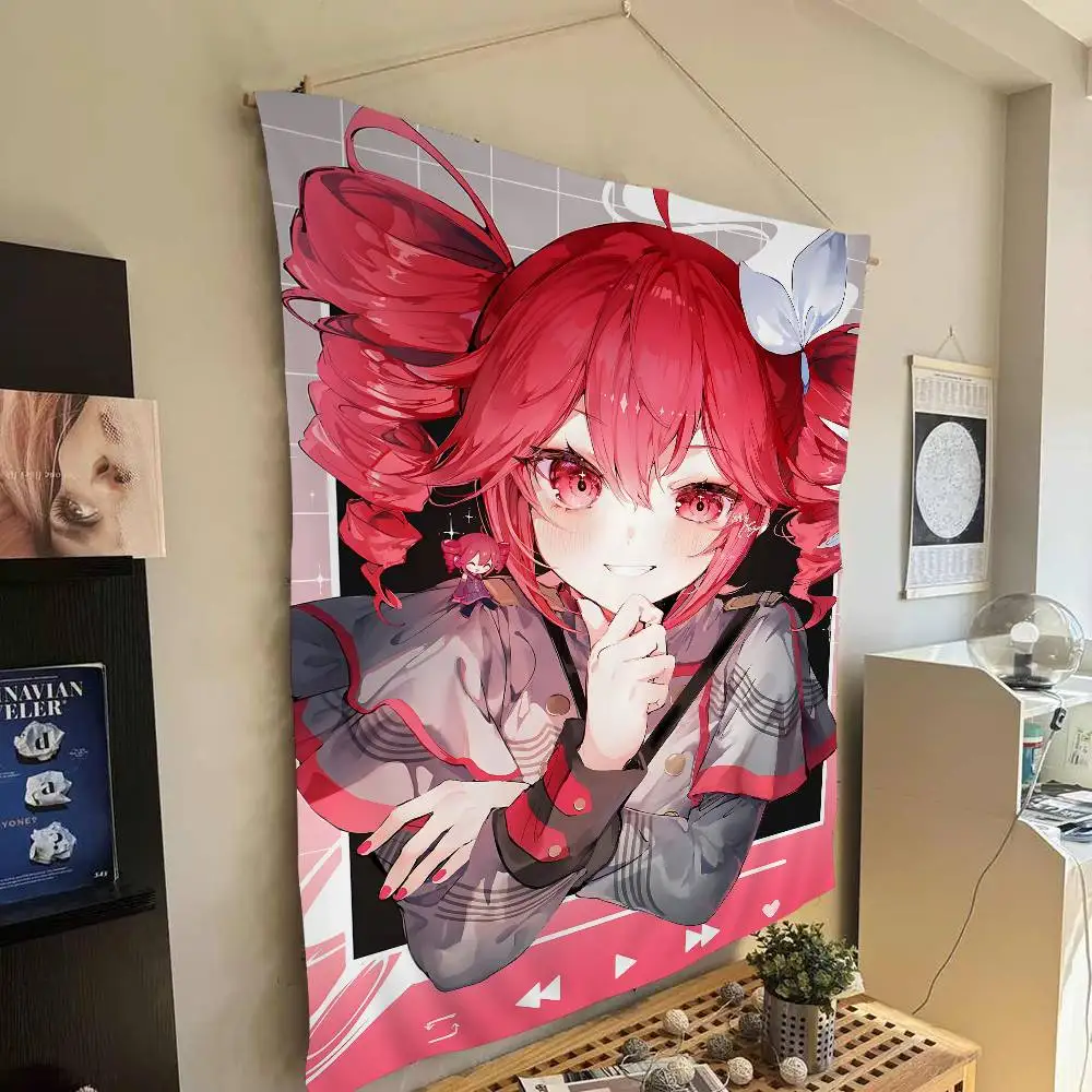 شعبية Vocaloid T-Teto لطيف فتاة الرسم البياني نسيج لغرفة المعيشة المنزل النوم ديكور ديكور فني للمنزل