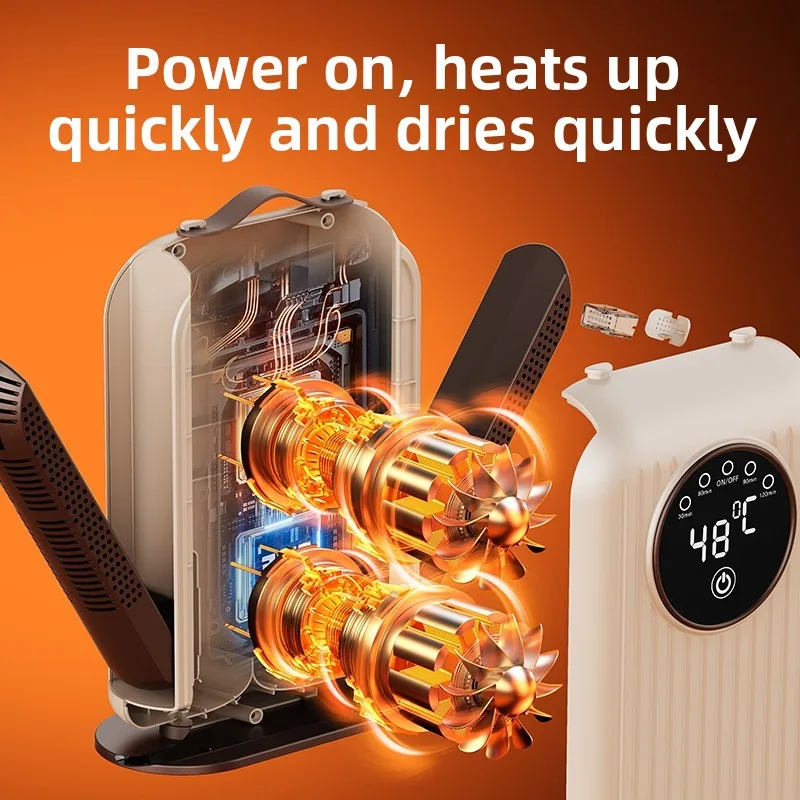 مجفف أحذية كهربائي جديد 2025: للأحذية والأحذية، سريع الجفاف، مزيل الروائح الكريهة، مقاوم للماء، مع مؤقت و48 ℃   درجة حرارة ثابتة