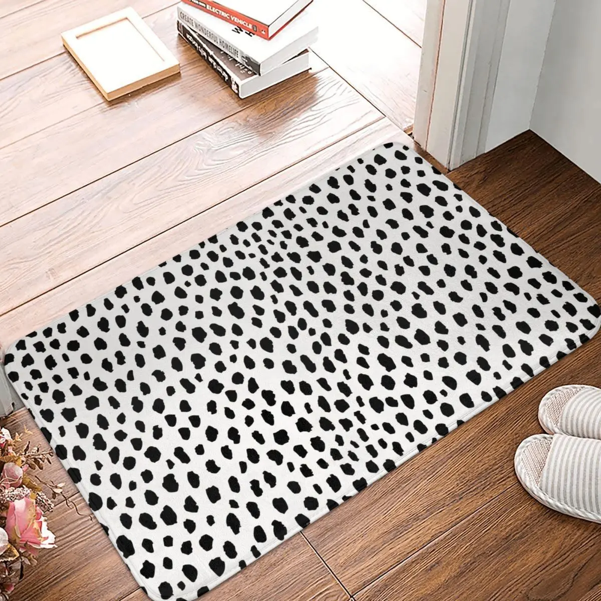 Fur Non-slip Doormat Dalmatian Spots Living Room Kitchen Mat Outdoor Carpet Home Pattern Decor