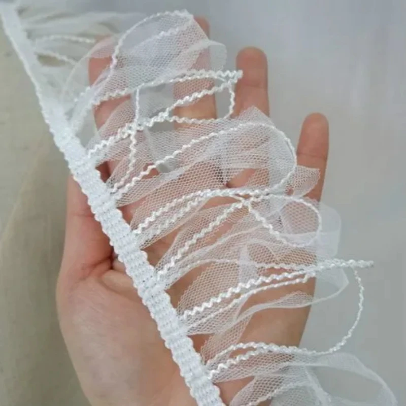 Collegio di Stile Creativo Con Frange di Tulle Nastro di Pizzo FAI DA TE Delle Signore Vestiti Dei Bambini Pannello Esterno Polsini Scollatura Bordo