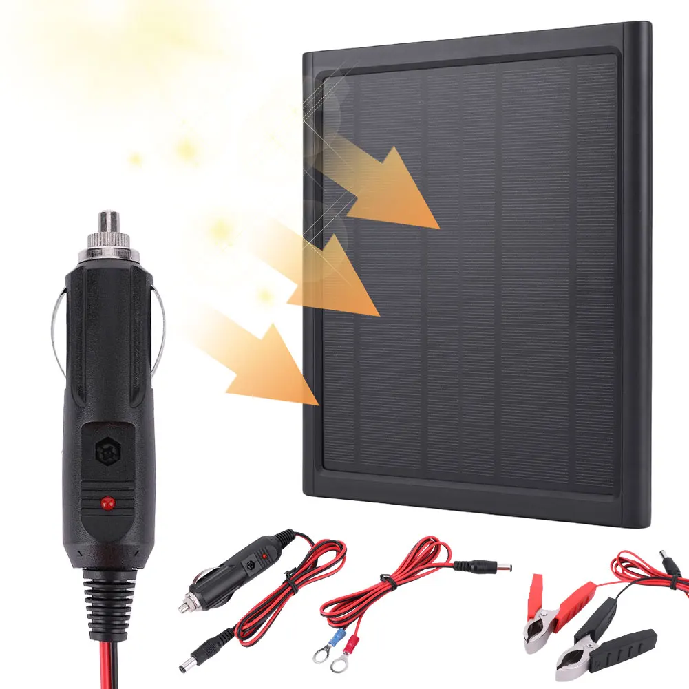 16 واط 6 فولت شاحن بطارية السيارة بالطاقة الشمسية صيانة المحمولة البطارية الشمسية صيانة لوحة شحن الطاقة الشمسية لسيارة شاحنة قارب RV مقطورة