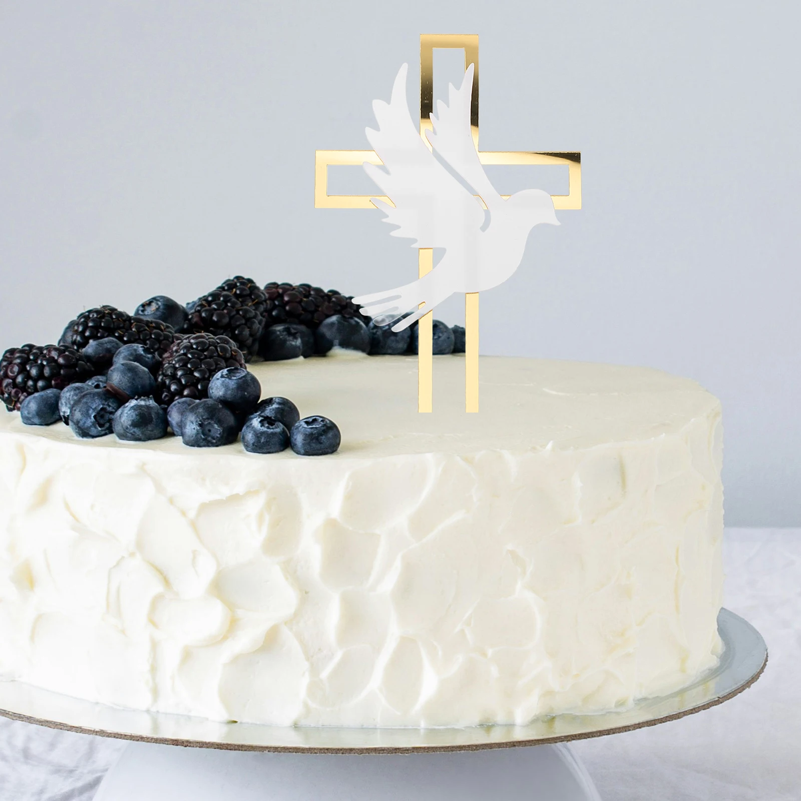 

4Pcs Cross Cake Topper Acrylic Cake Decoration Cross Insert Picks for Birthday Baptism Wedding Party Acrylic Cupcake Toppers