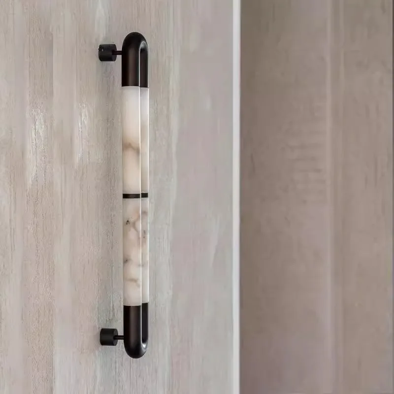 Italian Long Strip Marble Wall Lamps Bedroom Headboard Creative Study Corridor Hotel Room Decoration Foyer Wall Lights Fixtures