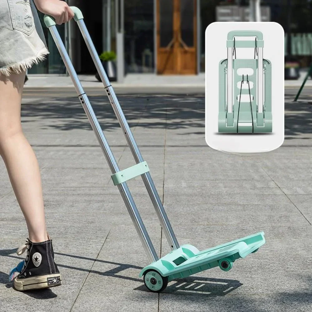 #For Folding Retractable Trolley Foldable Hand Sack Portable Outdoor Climb Stairs Shopping Trolley Adjustable Cart Luggage Trail