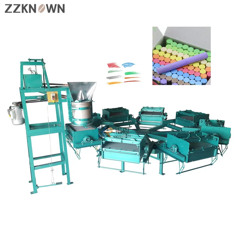 High Speed 8 Mold Blackboard Automatic School Chalk Making Machine Colorful Chalk Extruding Forming Machines