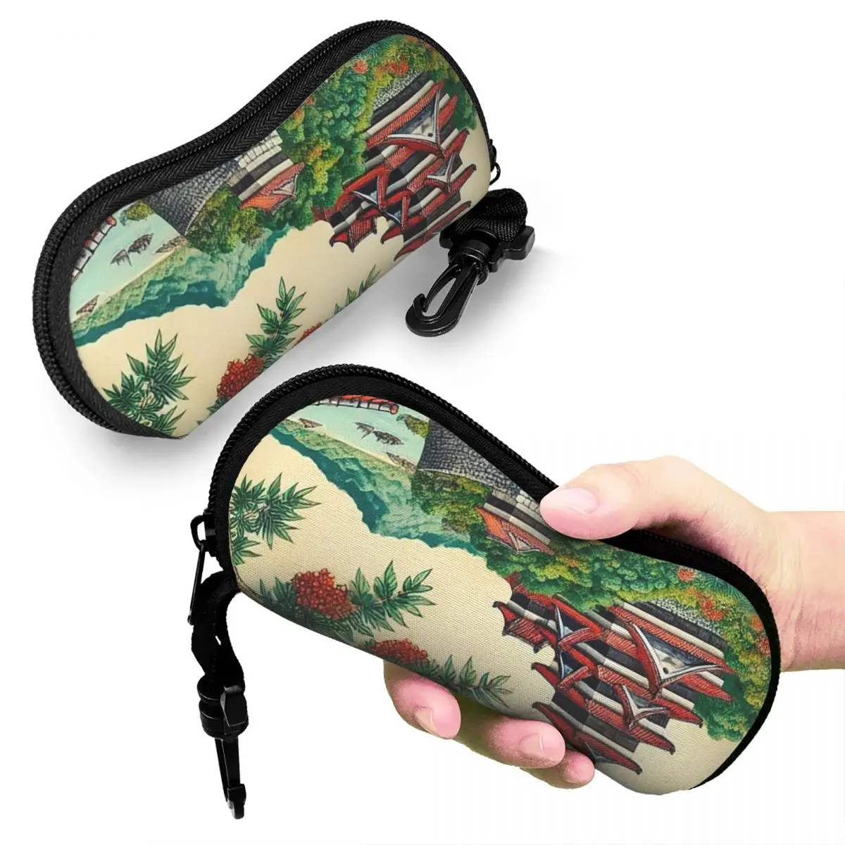 

Ryukyu Kingdom Castle Town Walk Shell Glasses Case Protective Sunglasses Box Women Men Soft Eyeglass Bag Pouch