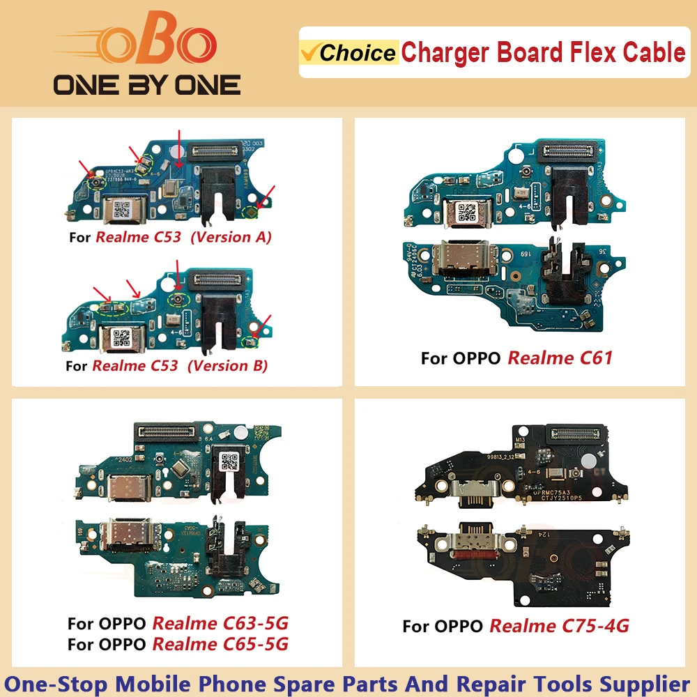 USB Charging Dock Board For Oppo Realme C51 C53 C55 C61 C63 C65 C67 C75 4G 5G Charger Socket Port Connector Flex Cable  (1PC)
