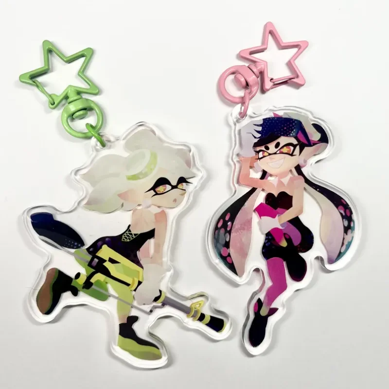 Llaveros de Splatoon 2 de Callie y Marie en Acrílico - REINVENTAÑO - Llavero Coleccionable de Fan Art para Fans de S2