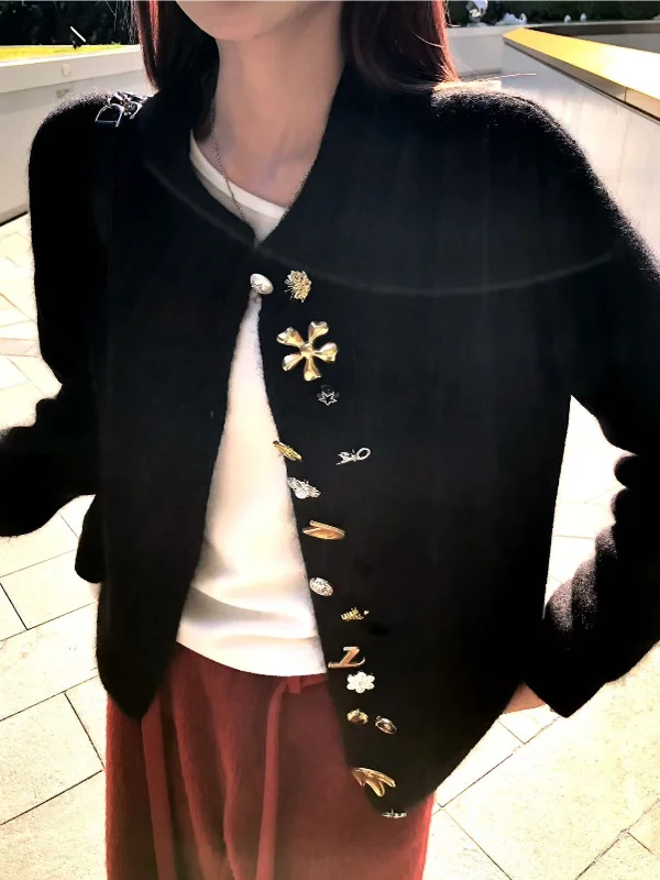 

Original Korean Sle Cute Rabbit Fur Woolen Fur Jaet Loose Casual Open Cardigan Sweater Top for Women by Li Wan Jun