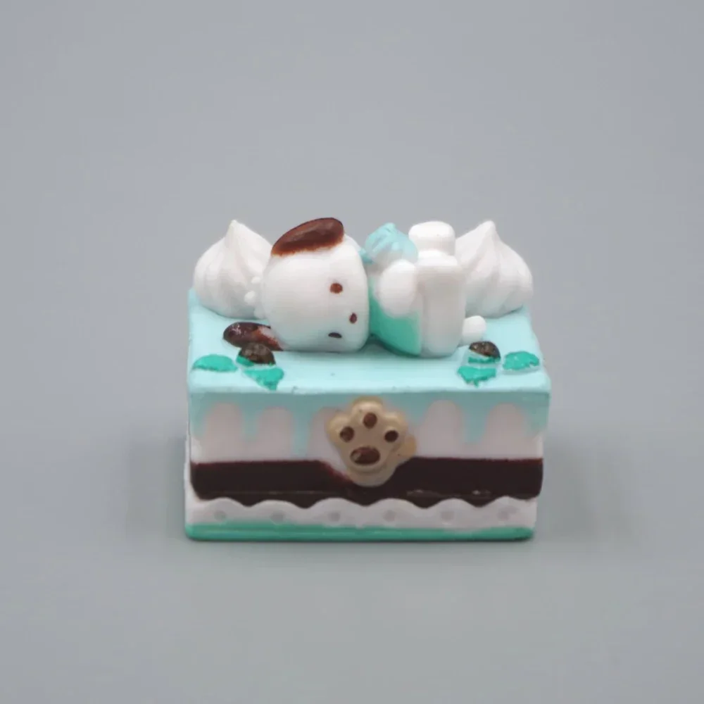 Sanrio 3Cm Mijn Melodie Figuur Anime Kawaii Cake Stijl Cinnamoroll Kuromi Hello Kitty Cat Actie Collectie Geschenken Speelgoed Voor Kinderen