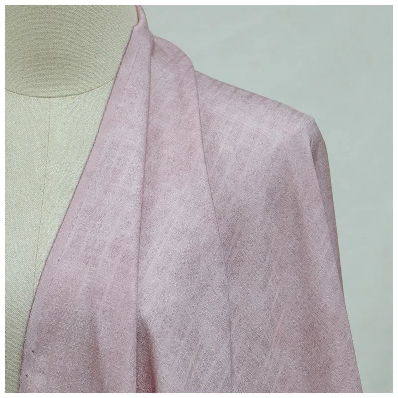 This is a intangible cultural heritage designer's fabric tussah silk with dirty dyeing and color stir-frying techniques