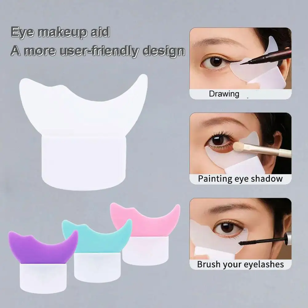 2024 Silicone Eye Makeup Aids Skin Friendly Eyeliner Marscara Drawing Eyeliner Aid Lipstick Auxiliary Stencils Baffle Weari U9I9