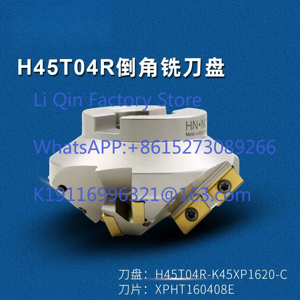 H45T04R welding groove milling cutter head chamfering bevel numerical control tool XPMT1604 alloy insert