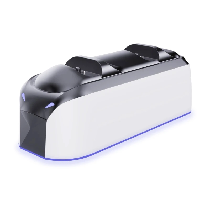 Q6PA Desktop Gamepad Charging Dock with Two Charging Positions for P5, USB C Power Input and Front Light Indicators for Daily
