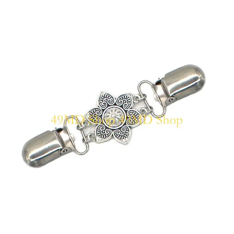 49MD Flower Pattern Shawl Pin Sophisticated and Trendy Clothing Accents Unique Pin for Stylish Ladies