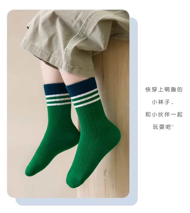 GreenC Kids Crew-Socken, 5 Paar, Kindersocken, Jungensocken, Frühling, Baumwollsocken, Baby- und Kindersocken, 1-14 Jahre, Sportsocken – Detail 10