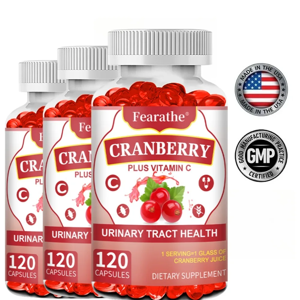 Cranberry Extract Capsule+vitamin C | Supports Urinary Tract Health and Kidney Cleansing, Promotes Digestion & Absorption
