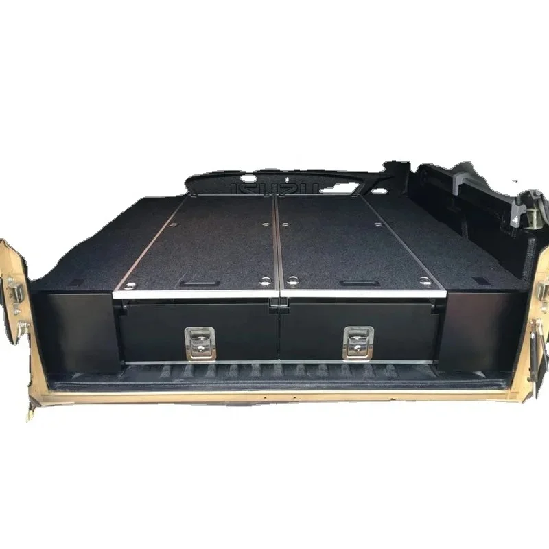 New, High , Top-Selling ProductHigh Quality 4WD Cargo Double Large Drawers Truck Bed Cht Pull Out Organizer Fo