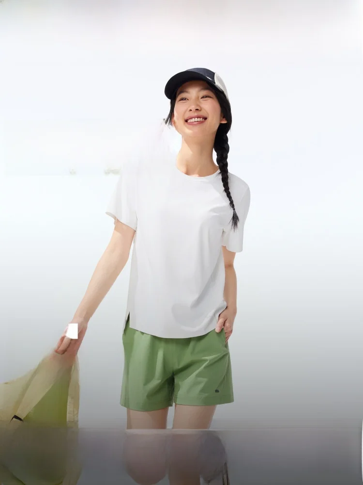 

Banana Le Qui Dry Loose Fit ort Sve Women's T-irt for Hiking Fitn Outdoor Activities Breathable Comfortable Cotton