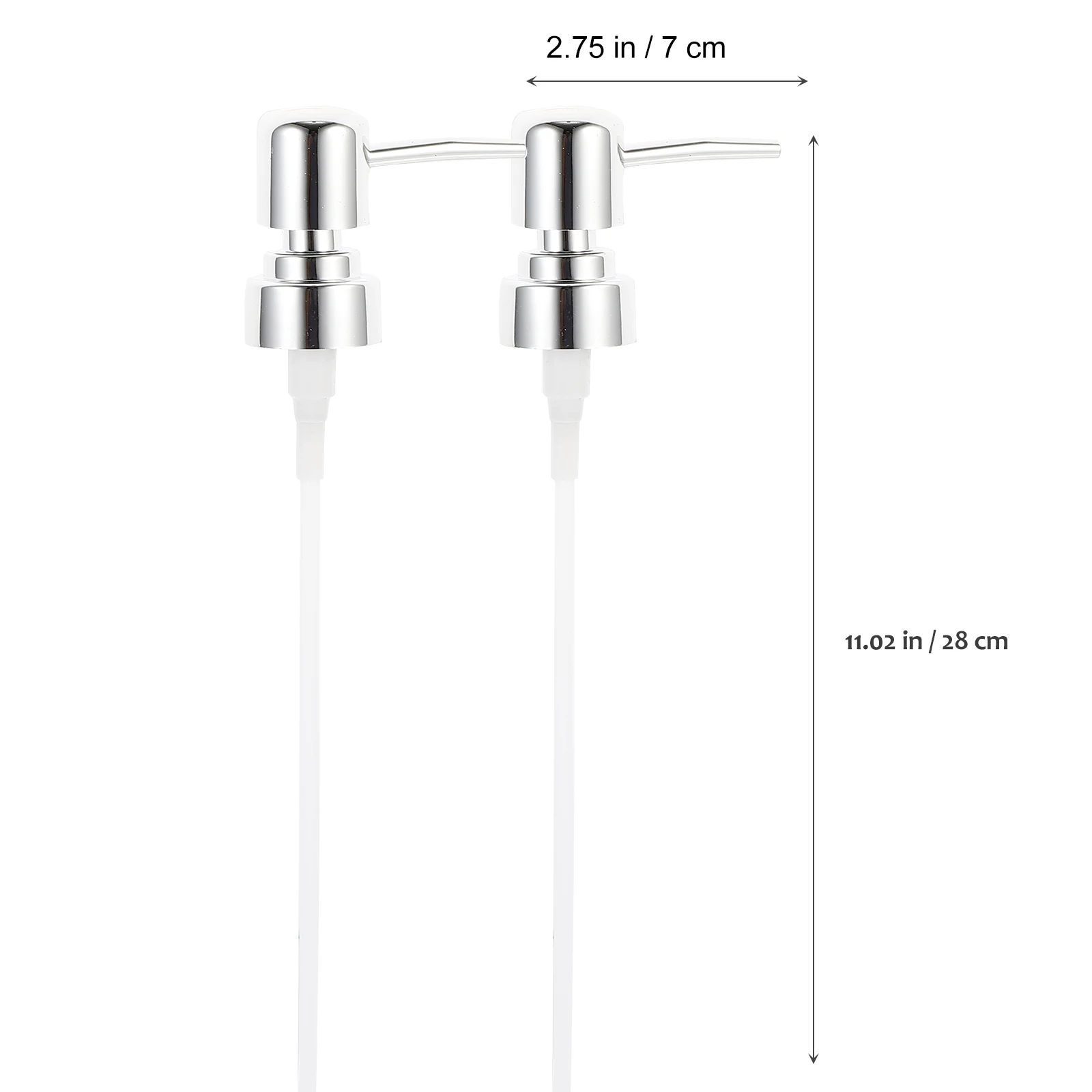 

2Pcs Soap Dispenser Pump Lotion Replacement 2.5cm Diameter Bottle Mouth Includes 20cm Tube for Home Use