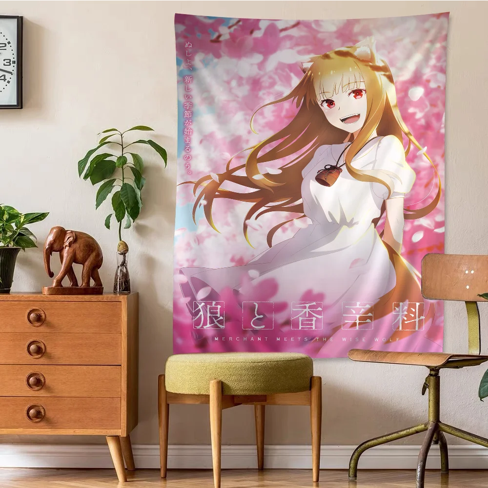 Spice Wolf Tapestry Anime Tapestry for Living Room Home Dorm Decor Home Decor