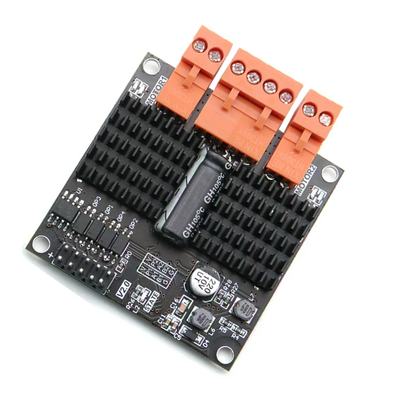 

ELECT-H-Bridge PWM Output Module DC Brushed Motor Driver For 12A Dual-Channel DC Motor Performance Exceeds L298N BTS7960 10A