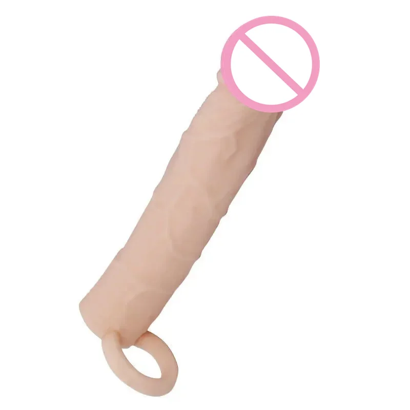 Realistic Condoms For Men Reusable Enlargement Condom Male Cock Sex Toys Delay Penis Sleeve For Male Extender Dildo Enhancer view 2