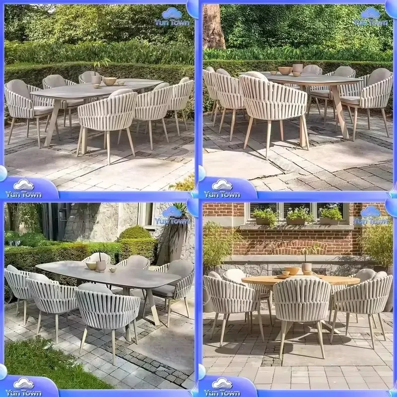 Outdoor Tables and Chairs for Courtyard Garden Patio Hotel Restaurant Backyard Waterproof Sun Protection High End Leisure