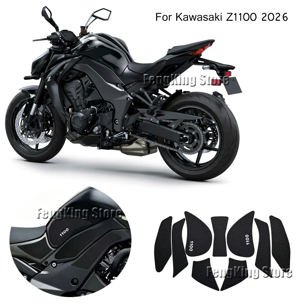 for Kawasaki Z1100 2026 Motorcycle Fuel Tank pad Sticker Waterproof Black White Anti-Slip Side Motorcycle Fuel Tank Pad