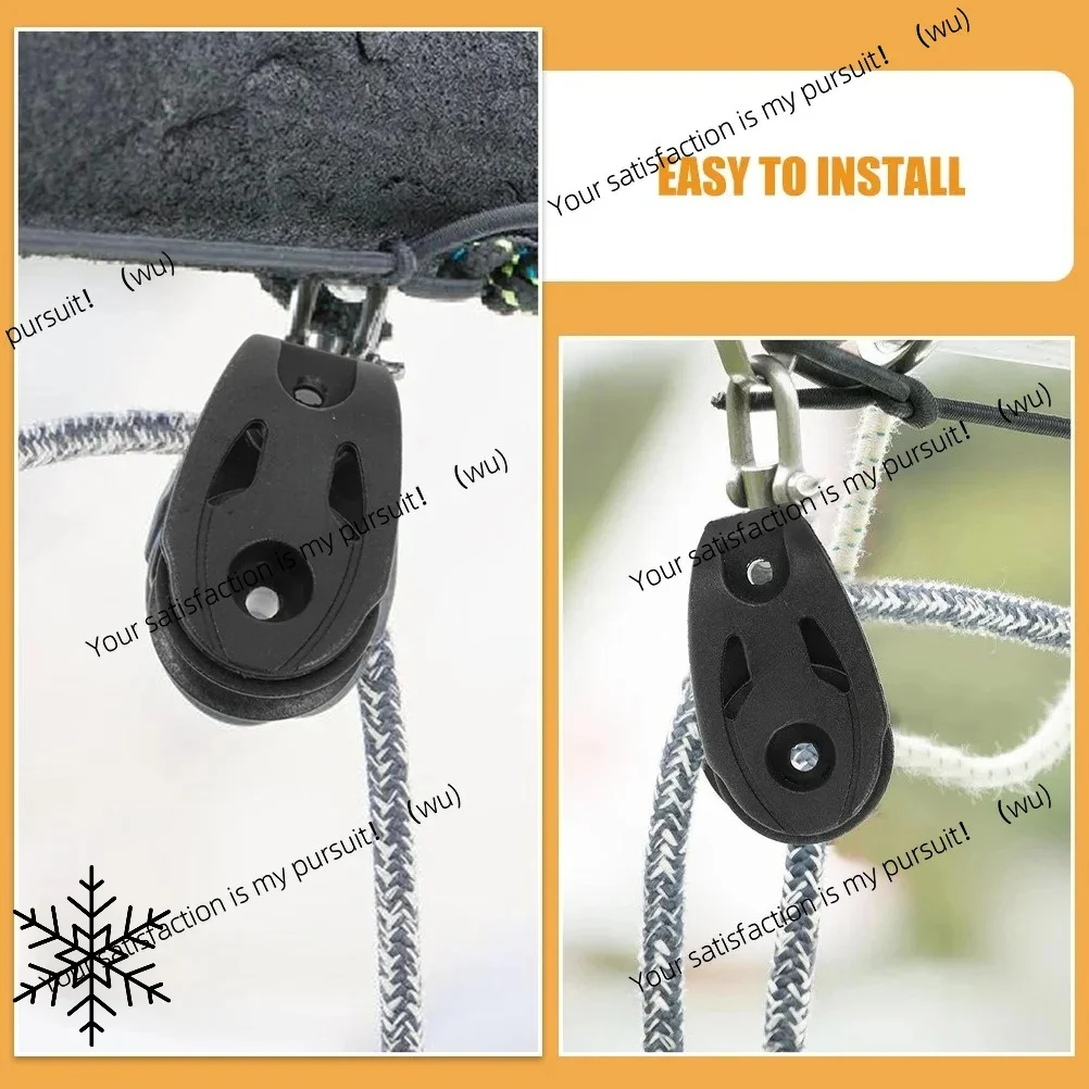ZOCI-2 Pcs Pulley Boat Rope Clamp Kayak System Horizontal Anchor Nylon Trolley Kit Yacht Spiral Stabilizer