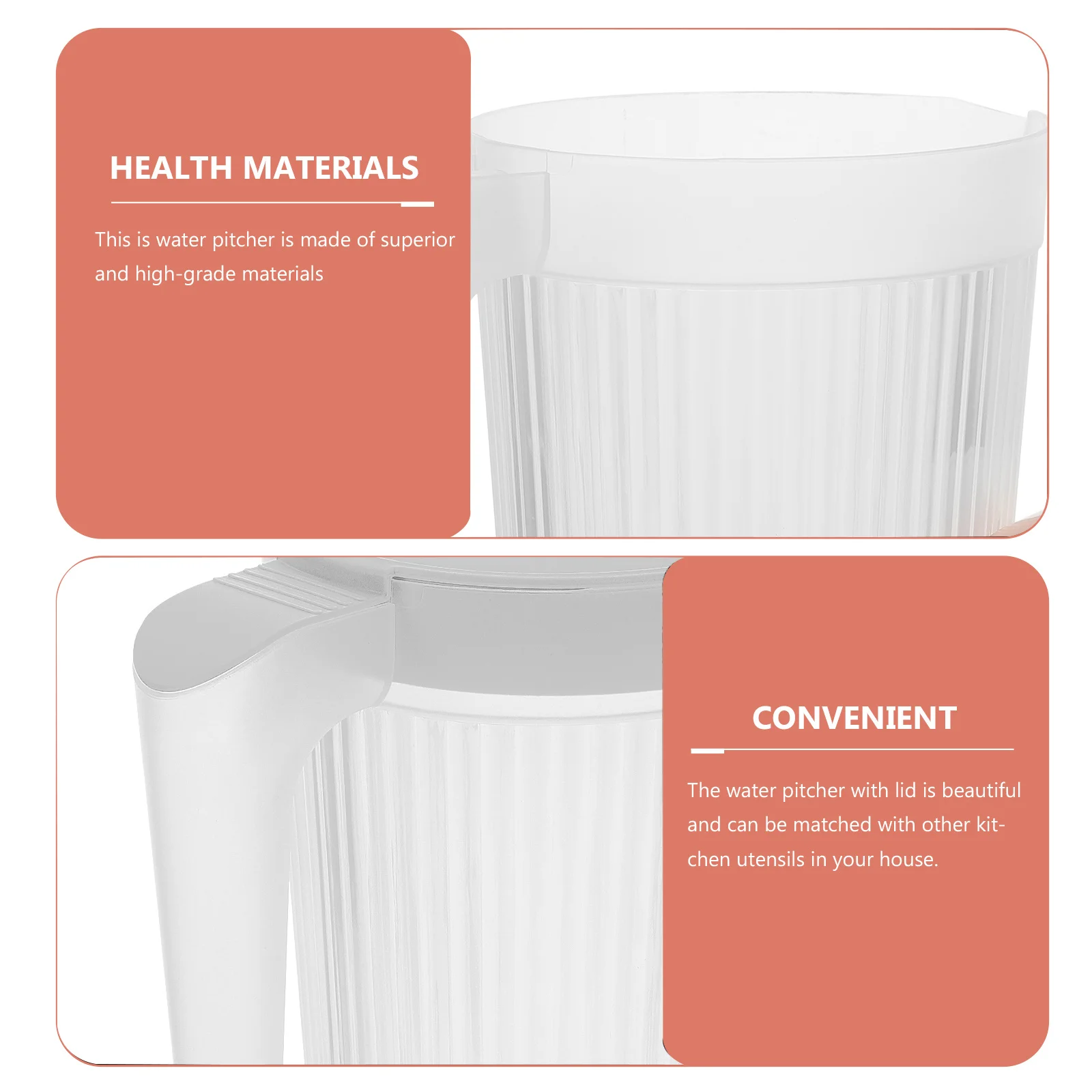 

2L Plastic Pitcher with Lid Water Juice Iced Tea Jug Beverage Pitchers for Cold Drinks Safe Plastic Pitcher