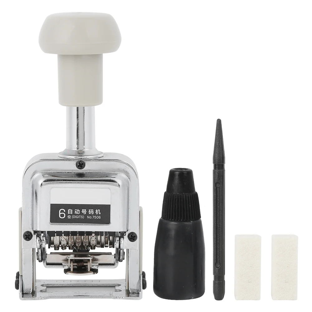 Automatic Numbering Machine 7506 6-Digit Number Coding Page Digital Stamping Machine Number Coding Machine