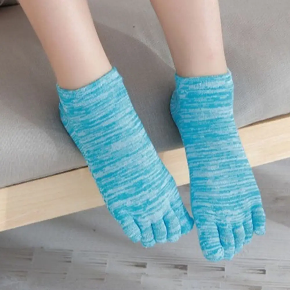 1 Pair of EU36-40 Five Finger Socks Cotton Anti Friction No Show Ankle Socks Mesh Breathable Women's Short Socks Walk