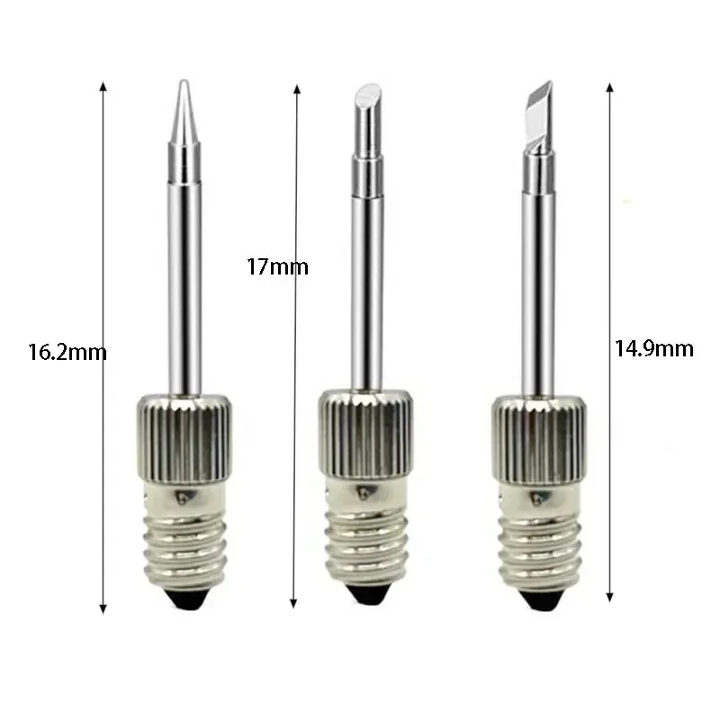 Welding Soldering Tips USB Soldering Iron Head Replacements Threaded Tip Fits for E10  B C K  Interface Soldering Iron