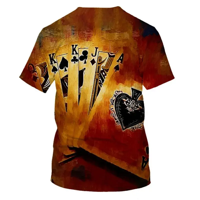 Poker T shirt Playing Cards Clothes Gambling Shirts Las Vegas Tshirt Clothing Tops Men Funny 3d t-shirt