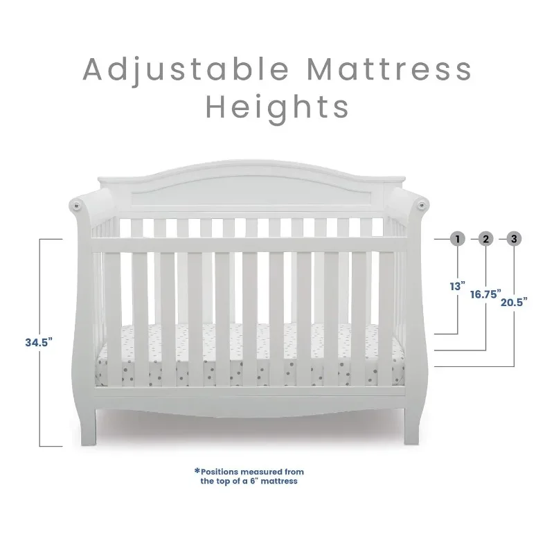 Cuna Convertible 4 en 1, Bianca Blanco