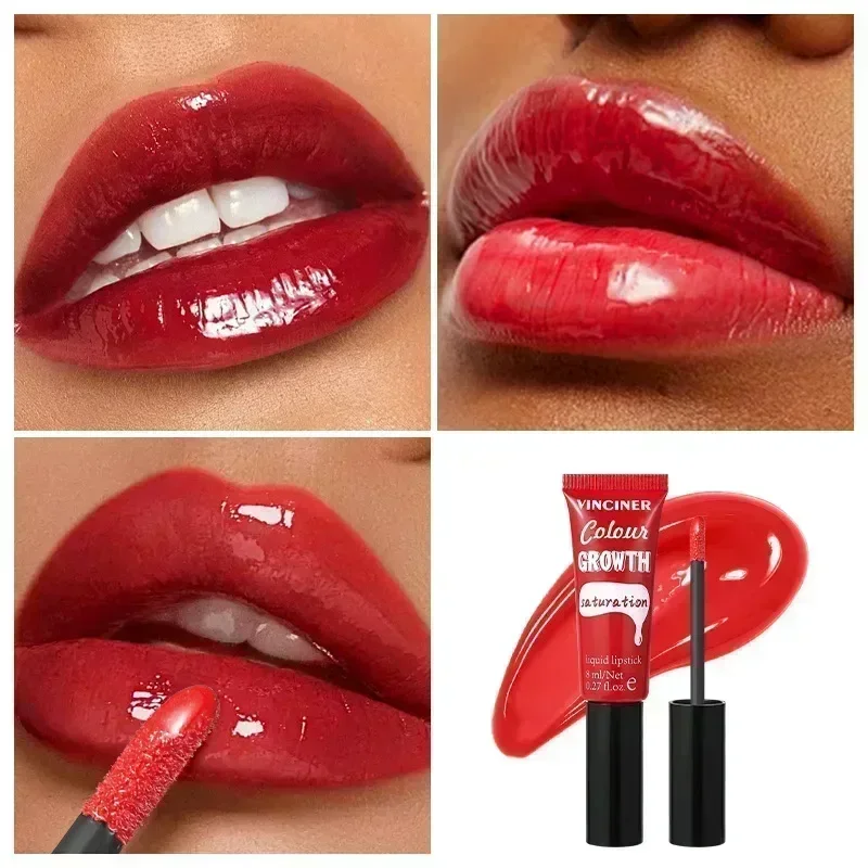 VINCINER Nuovo Rossetto Liquido Texture Setosa Idratante Lunga Durata Colore Intenso Non Macchia 8ml