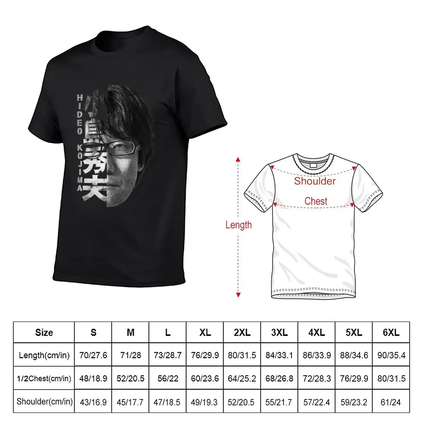 Hideo Kojima T-Shirt vintage clothes oversizeds Men's t-shirt