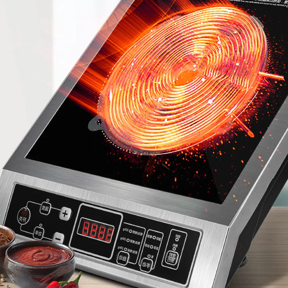 طباخ التعريفي كوكتوب التجارية الفولاذ المقاوم للصدأ التعريفي طباخ المنزلية تحريك فراي موقد كهربائي