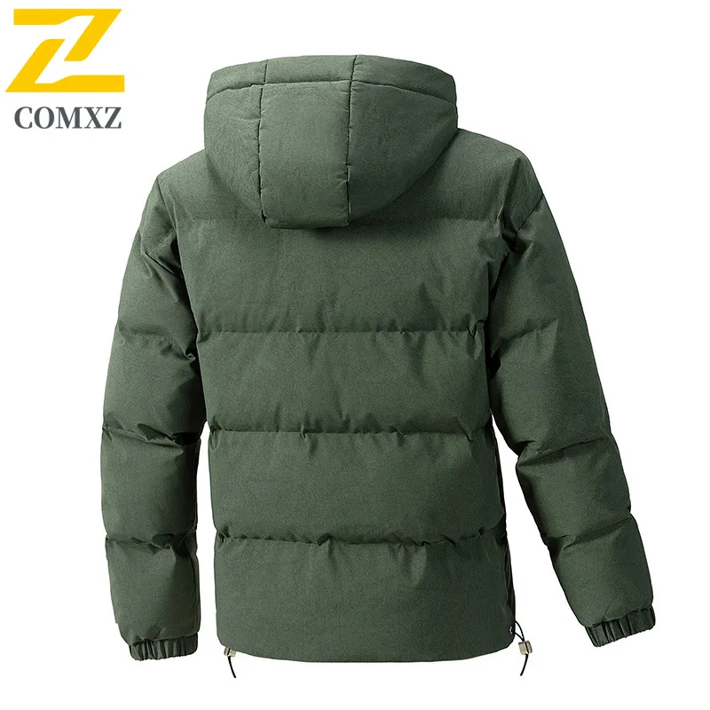 COMXZ Top Luxury Men Padding Coat Fashion Splicing Outdoor Riding Windproof Coat Casual Street Style Windproof Autumn Garment