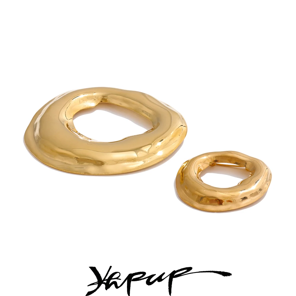 Yhpup Heißer Verkauf 2 Größe Metall Mode Männer Frauen Brosche Pin Unisex Geometrische Tuch Zubehör Wasserdicht Täglichen Schmuck Großhandel