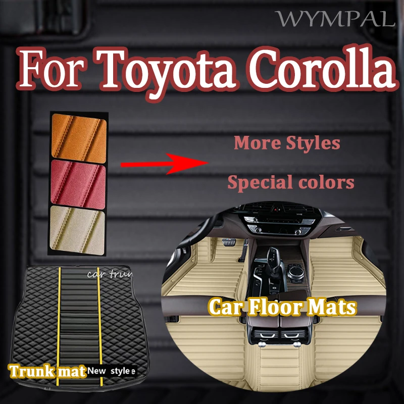 

Luxury Custom Car Floor Mats For Toyota Corolla Cross 2022 Auto Foot Pads Automobile Carpet Cover Interior Accessories