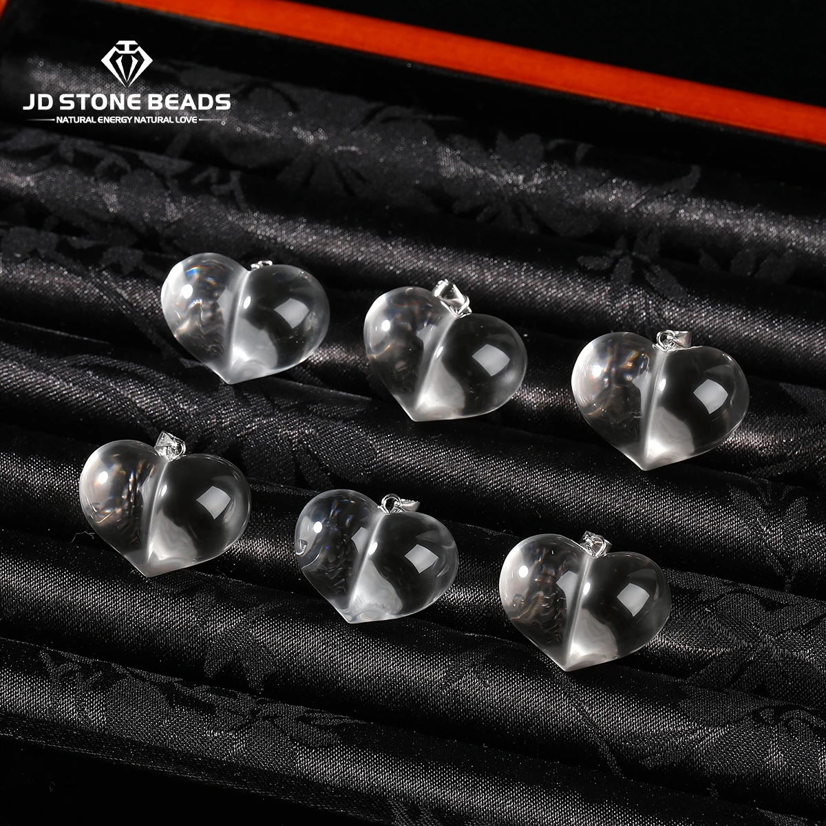 

1Pc Natural Stone Rock Quartz Carved Heart Shape Pendant for Jewelry Making DIY Bracelet Necklace Accessories Supplies Wholesale