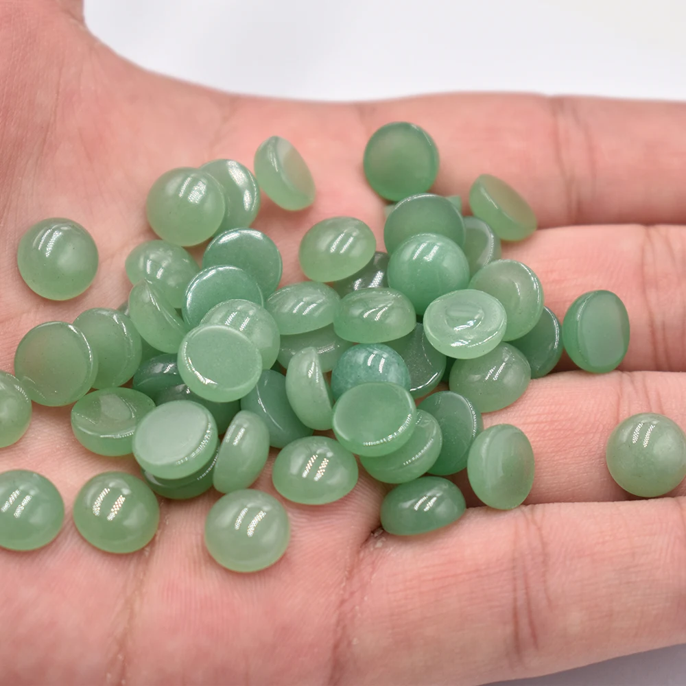 Großhandel 50 Stück/Lot Modische, hochwertige 10mm gemischte runde CAB-CABOCHON Natursteinperlen für Schmuckzubehör, kostenloser Versand – Detail 27